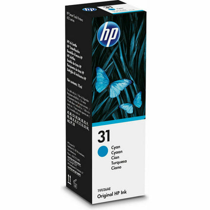 Encre de recharge pour cartouches HP 1VU26AE 70 ml Cyan