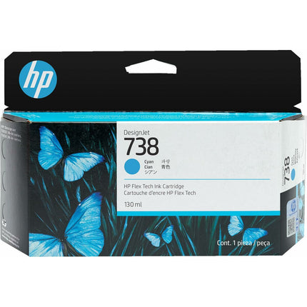 Cartouche d'encre d'origine HP DESIGNJET 738 Cyan