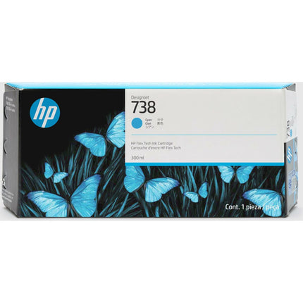 Cartouche d'encre d'origine HP DESIGNJET 738 Cyan