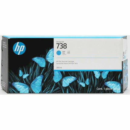 Cartouche d'encre d'origine HP DESIGNJET 738 Cyan