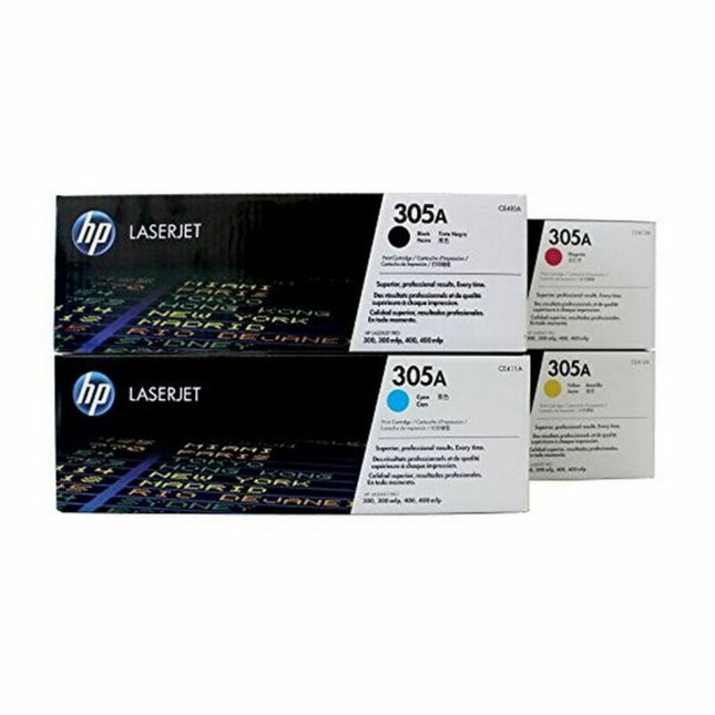 Toner Original HP 305A Cyan (4 pièces)