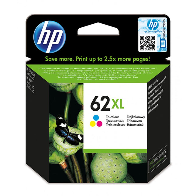 Cartouche d'encre d'origine HP 62XL Cyan/Magenta/Jaune Jaune Turquoise Magenta Couleur