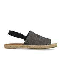 TOMS Clara Cuir Chambray Texturé Noir