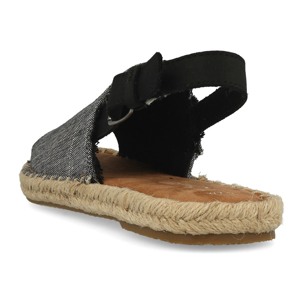 TOMS Clara Cuir Chambray Texturé Noir