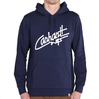 Carhartt WIP Sweat à capuche Locals Bleu Blanc