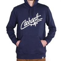 Carhartt WIP Sweat à capuche Locals Bleu Blanc