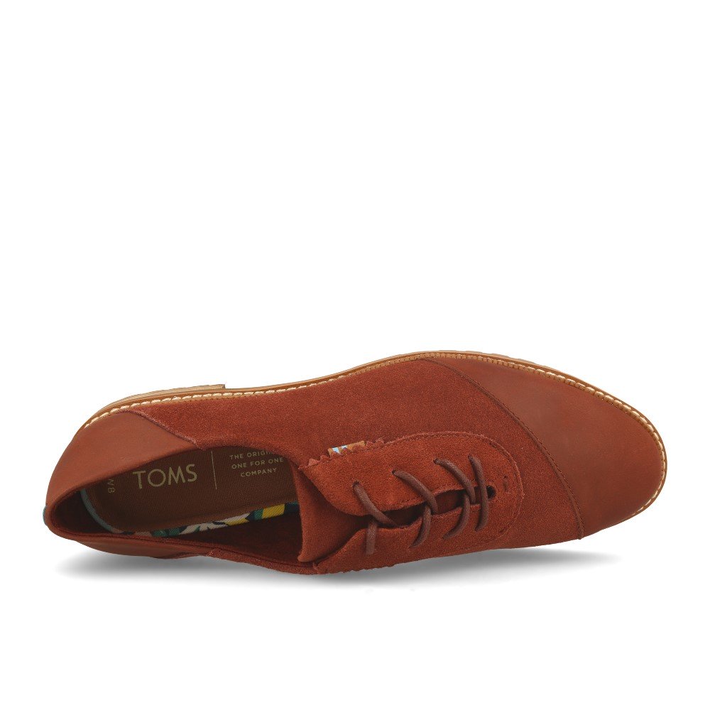 TOMS Ainsley Penny Cuir Daim Marron