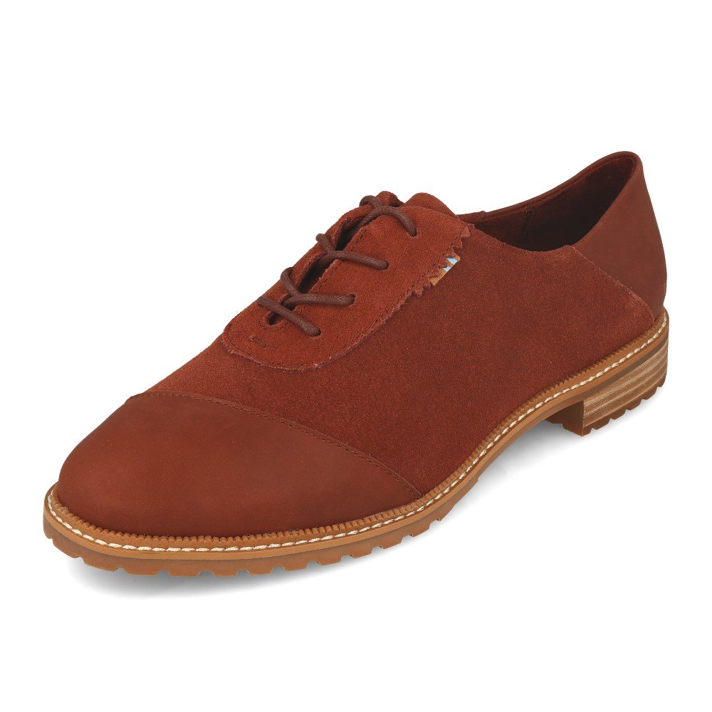 TOMS Ainsley Penny Cuir Daim Marron