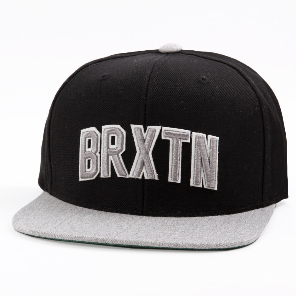 Casquette Snapback Brixton Hamilton Noire Gris Clair Chiné