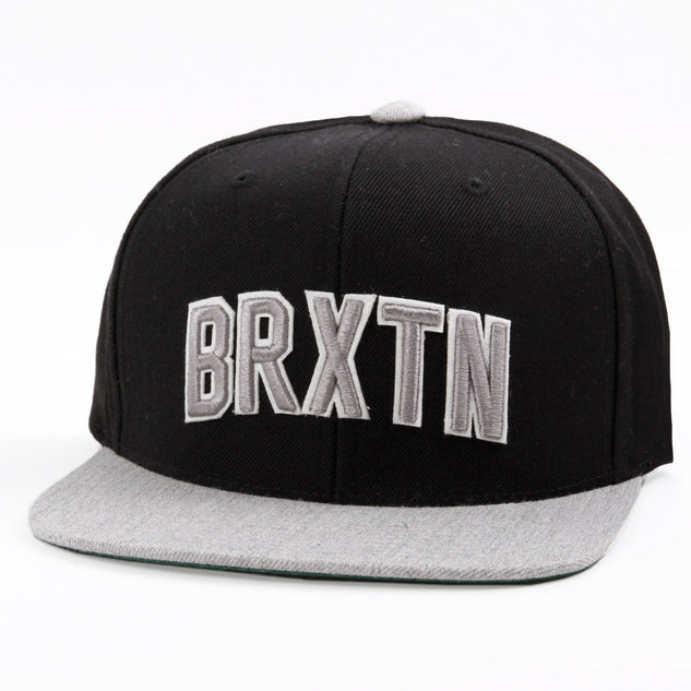 Brixton Hamilton Snapback Cap Black Light Heather Grey