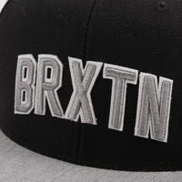 Casquette Snapback Brixton Hamilton Noire Gris Clair Chiné
