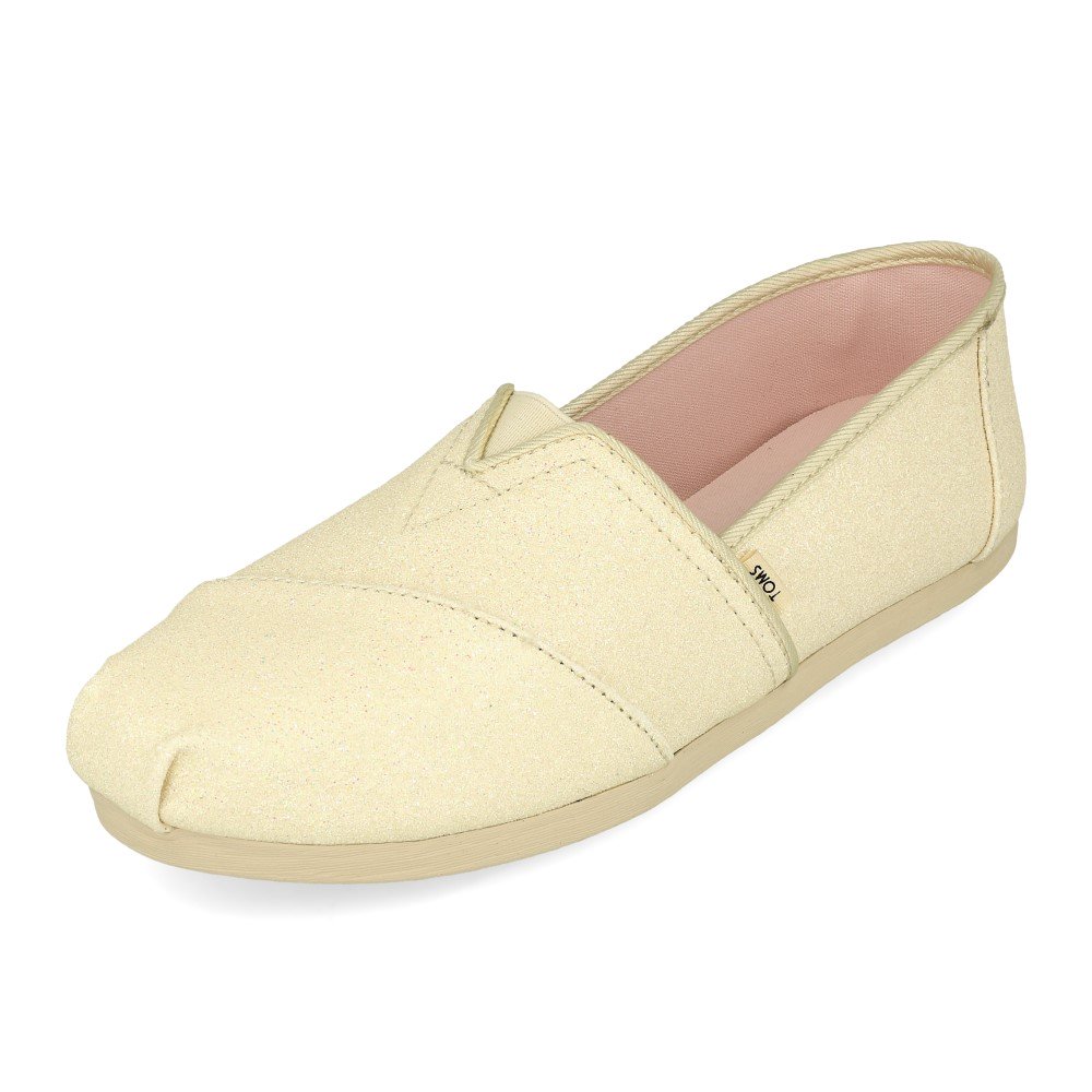 TOMS Womens Classics Ivory Glitter