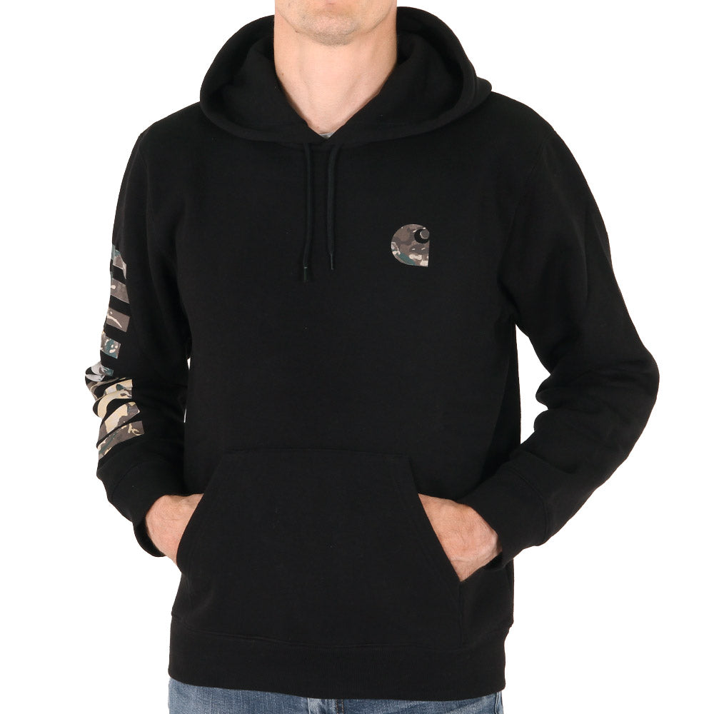 Carhartt WIP Hooded Camo Mil Sweat Noir