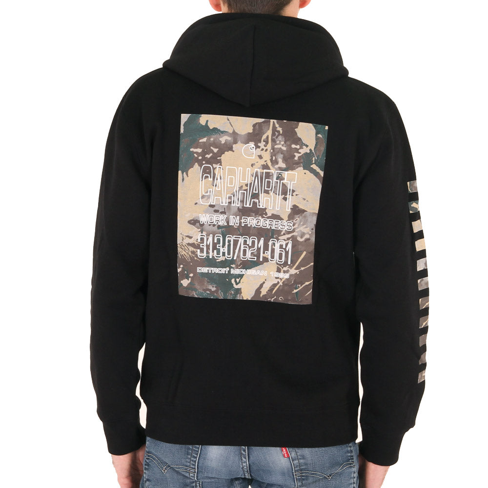 Carhartt WIP Hooded Camo Mil Sweat Noir