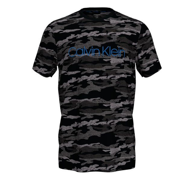 Calvin Klein Logo T-Shirt S/S Crew Neck 000NM2095E Herren Chill Camo Black