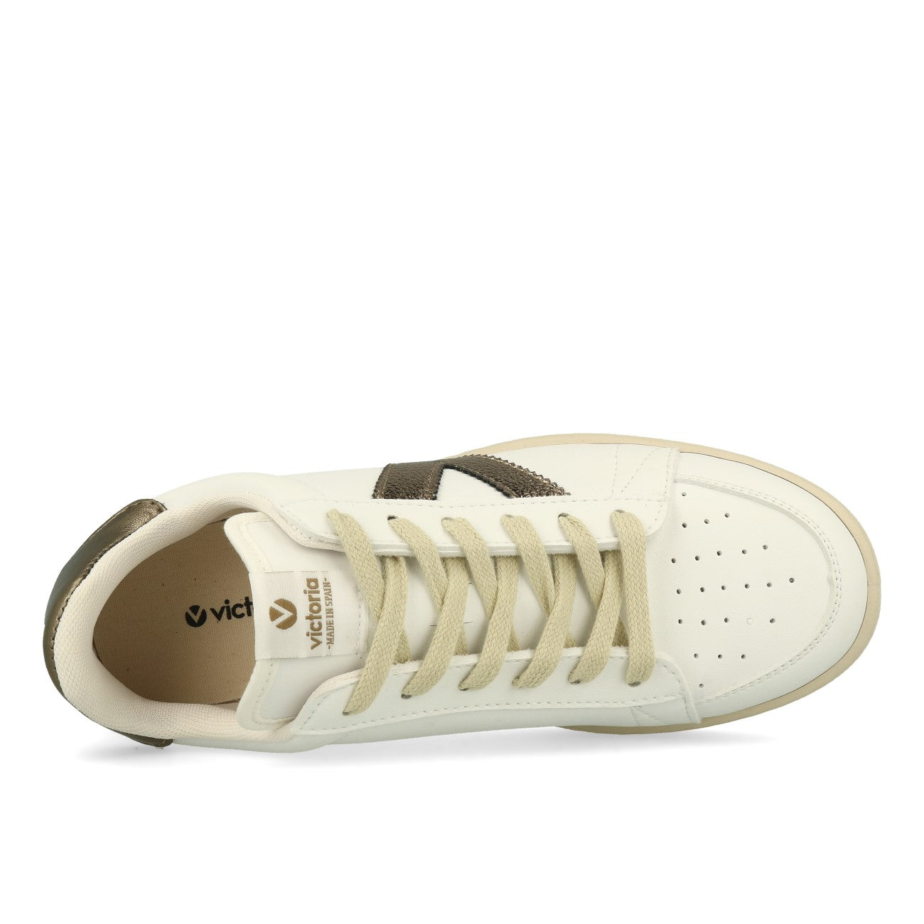 Victoria Siempre Basket Vegana Metalizado Baskets Femme Platine