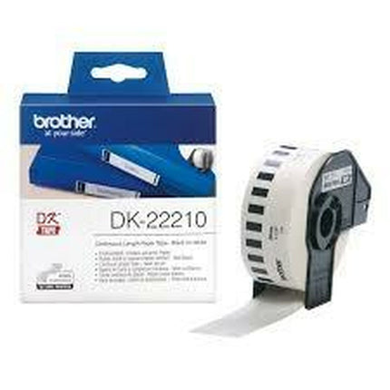 Rouleau de papier continu pour imprimantes Brother DK-22210 blanc 29 mm x 30,48 m noir noir/blanc (3 pièces)