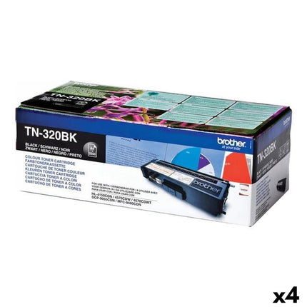 Toner Brother TN320BK Noir (4 pièces)