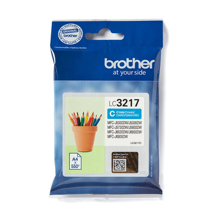 Cartouche d'encre originale Brother LC3217 turquoise (5 pièces)