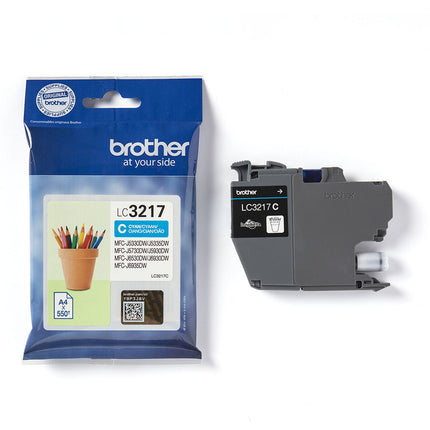 Cartouche d'encre originale Brother LC3217 turquoise (5 pièces)