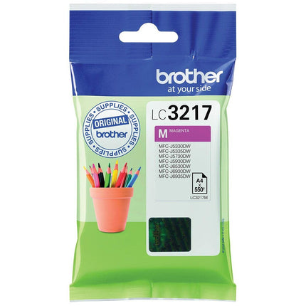 Cartouche d'encre d'origine Brother LC3217 Magenta (5 pièces)