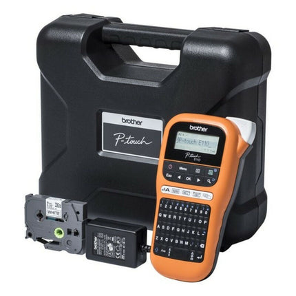 Étiqueteuse électrique portable Brother PTE110VP LCD Orange Noir/Orange