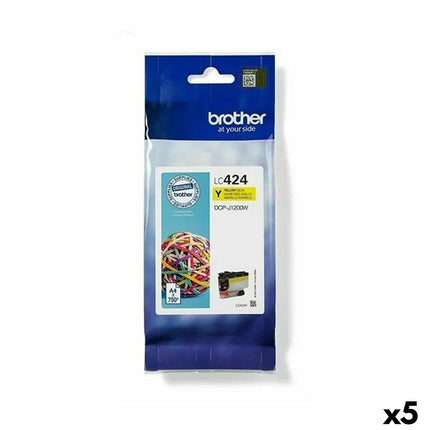 Cartouche d'encre originale Brother DCP-J1200W Jaune (5 pièces)