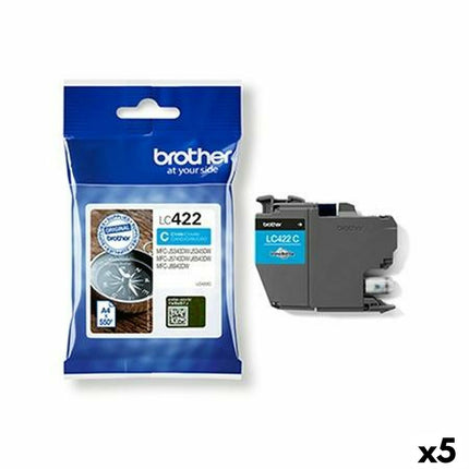 Cartouche d'encre originale Brother MFCJ5340DW, MFCJ5740DW, MFCJ6540DW, MFCJ6940DW Turquoise (5 pièces)