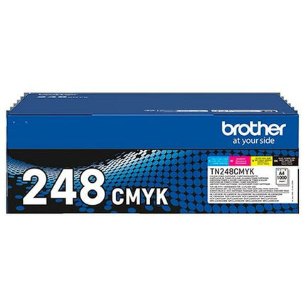 Toner Brother TN248 Jaune Bleu Noir Magenta (2 pièces)