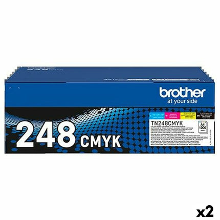Toner Brother TN248 Jaune Bleu Noir Magenta (2 pièces)