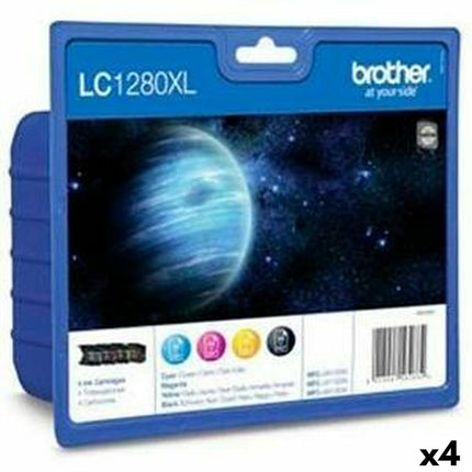 Cartouche d'encre originale Brother LC1280XL Jaune Bleu Noir Magenta (4 pièces)