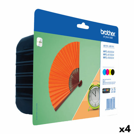 Cartouche d'encre originale Brother LC129XL/LC125XL Jaune (4 pièces)