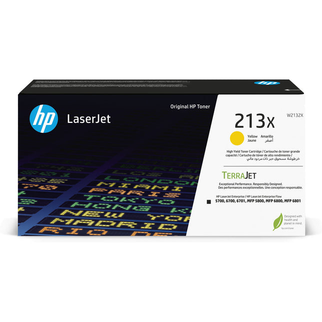 Cartouche d'encre originale HP W2132X Jaune Noir