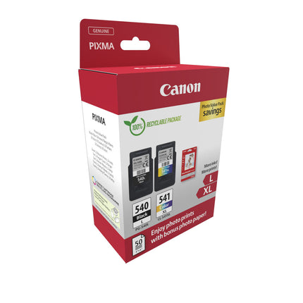 Cartouche d'encre d'origine Canon PG-540L Noir + CL-541XL Couleur