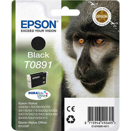 Cartouche d'encre d'origine Epson T0891 Noir