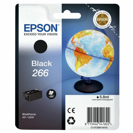 Cartouche d'encre Epson Singlepack Black 266 originale WF-100W noir jaune