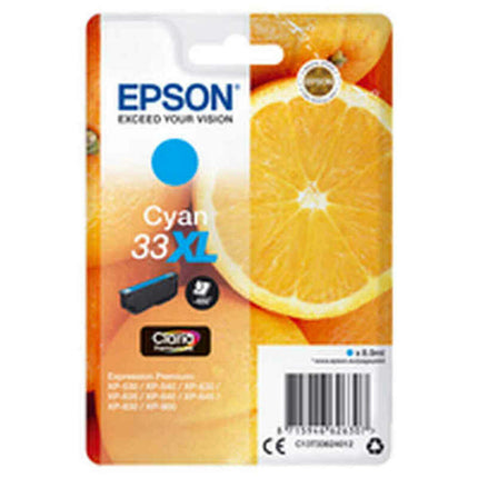 Cartouche d'encre d'origine Epson Singlepack Cyan 33XL Claria Premium Ink Turquoise