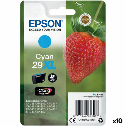 Cartouche d'encre originale Epson 29 XL Turquoise (10 pièces)