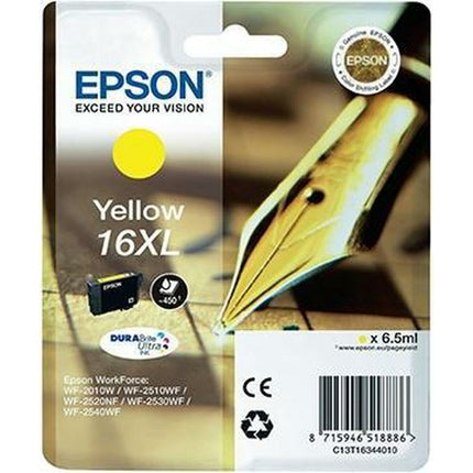 Cartouche d'encre d'origine Epson DURABRITE ULTRA INK - N°16XL Jaune (10 pièces)