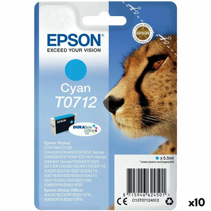 Cartouche d'encre d'origine Epson Stylus D-78/92/120/DX-4000/5000/6000/7000F Turquoise (10 pièces)
