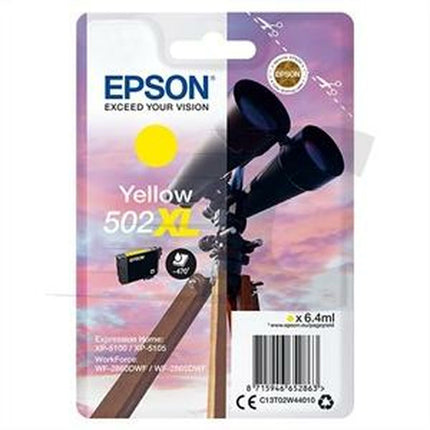 Cartouche d'encre d'origine Epson XP-5100 5105 WF2860DWF 2865DWF N° 502XL Jaune (10 pièces)