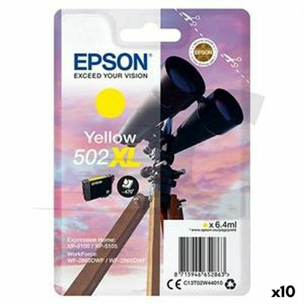 Cartouche d'encre d'origine Epson XP-5100 5105 WF2860DWF 2865DWF N° 502XL Jaune (10 pièces)