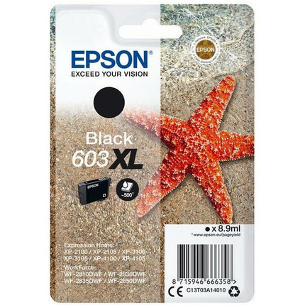 Cartouche d'encre d'origine Epson 603 XL noire (10 pièces)