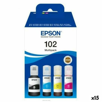 Cartouche d'encre d'origine Epson Nº102 Multipack Jaune (15 pièces)