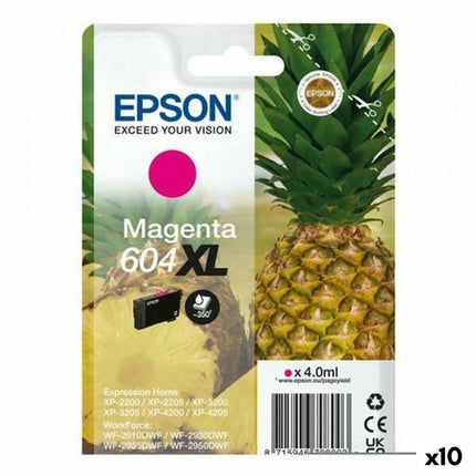 Cartouche d'encre originale Epson XP-2200 WF-2910DWF 604XL Magenta (10 pièces)