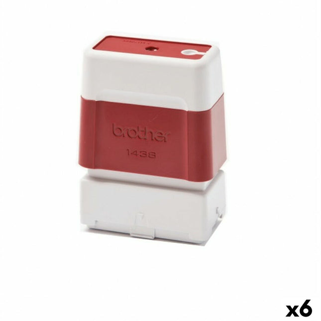 Tampon auto-encreur Brother 1438 Rouge (6 pièces)
