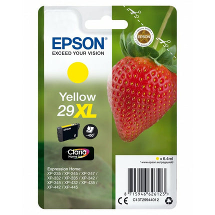 Cartouche d'encre d'origine Epson XP 235 332 335 432 435 - N° 29 XL Jaune (10 pièces)