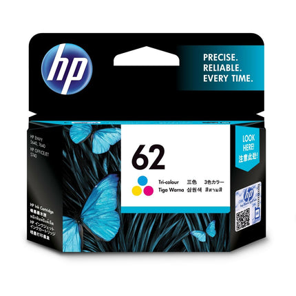 Cartouche d'encre originale HP ENVY 5640 - N°62 Trois couleurs (60 pièces)
