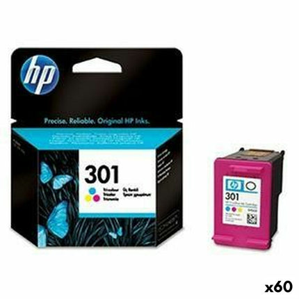 Cartouche d'encre d'origine HP 301 Trois couleurs (60 pièces)