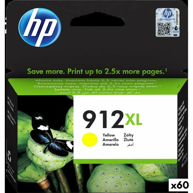 Cartouche d'encre originale HP 912XL Jaune (60 pièces)
